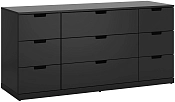 Комод Генри -18 black МДФ НОРДЛИ Икеа (IKEA)