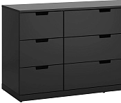 Комод Генри -18 black МДФ НОРДЛИ Икеа (IKEA)