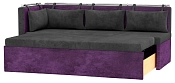 Асти с углом со спальным местом Black/Фиолетовый