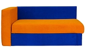 Кушетка Глория синяя-оранжевая