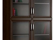 Шкаф книжный стиль 2.2 рамка МДФ венге рельеф