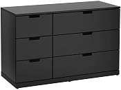Комод Генри -3 black МДФ НОРДЛИ Икеа (IKEA)