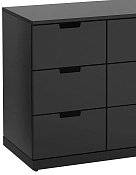 Комод Генри -3 black МДФ НОРДЛИ Икеа (IKEA)