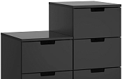Комод Генри -6 black МДФ НОРДЛИ Икеа (IKEA)