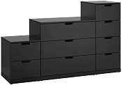 Комод Генри -10 black МДФ НОРДЛИ Икеа (IKEA)