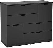 Комод Генри -12 black МДФ НОРДЛИ Икеа (IKEA)