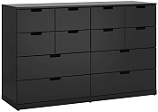Комод Генри -15 black МДФ НОРДЛИ Икеа (IKEA)
