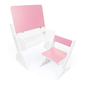 Детская растущая парта и стул Я САМ "Так Так" (Розовый)