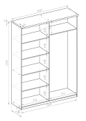 распашной София-3 Икеа (IKEA) четырехдверный мдф